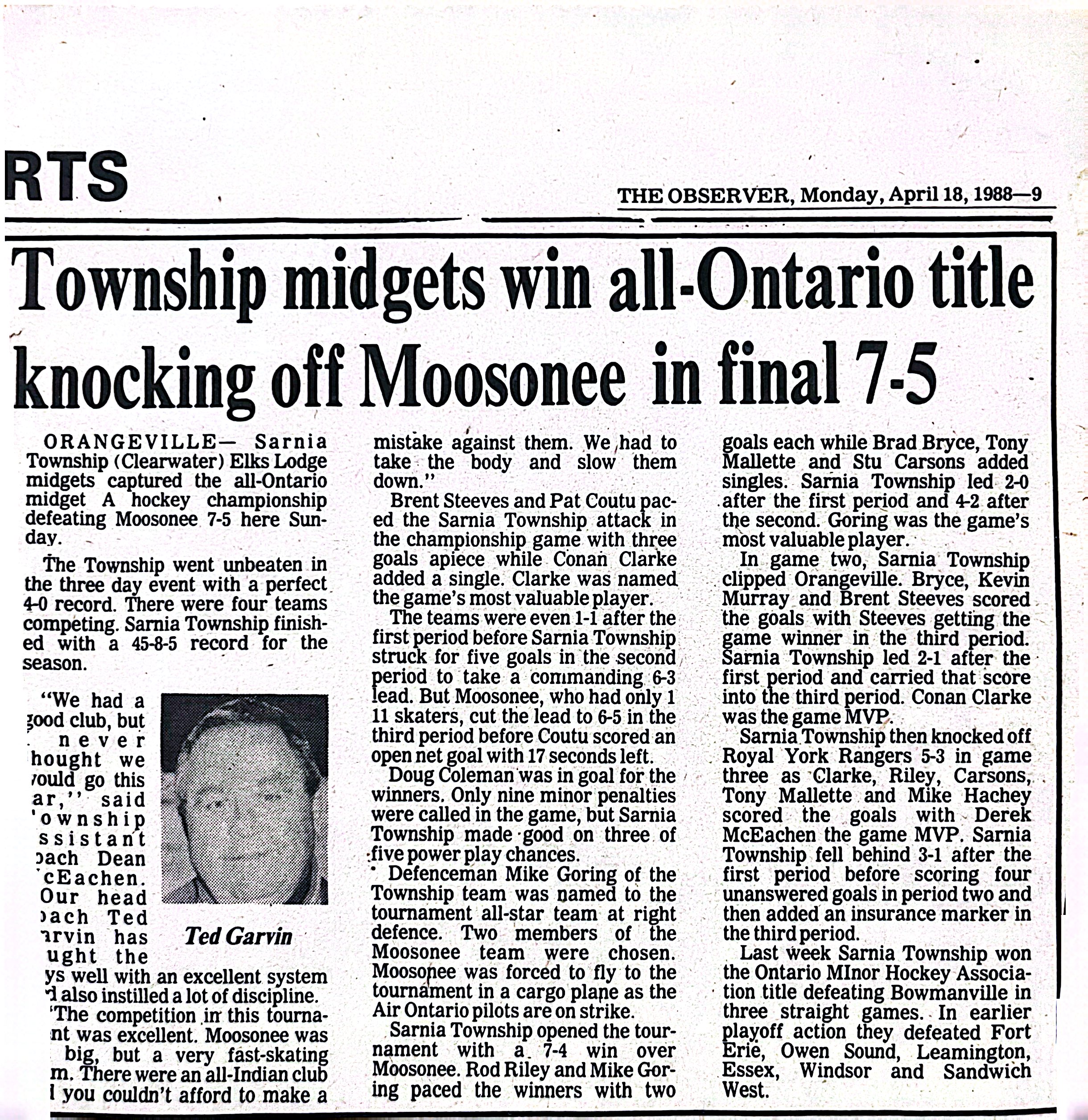 1987 Ontario Championship