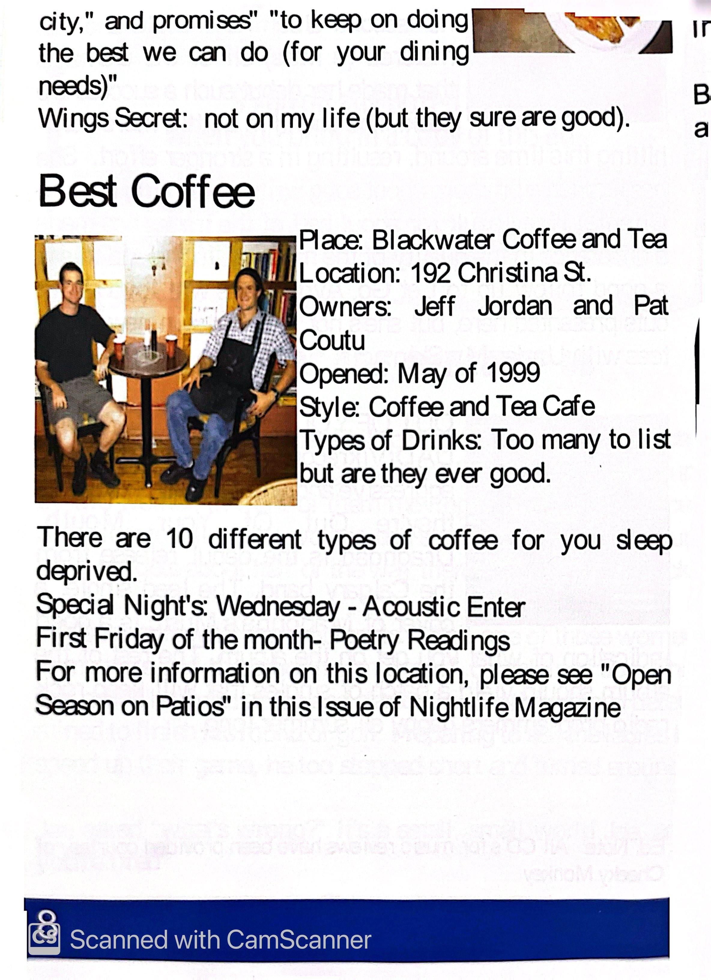 Voted Best Coffee
